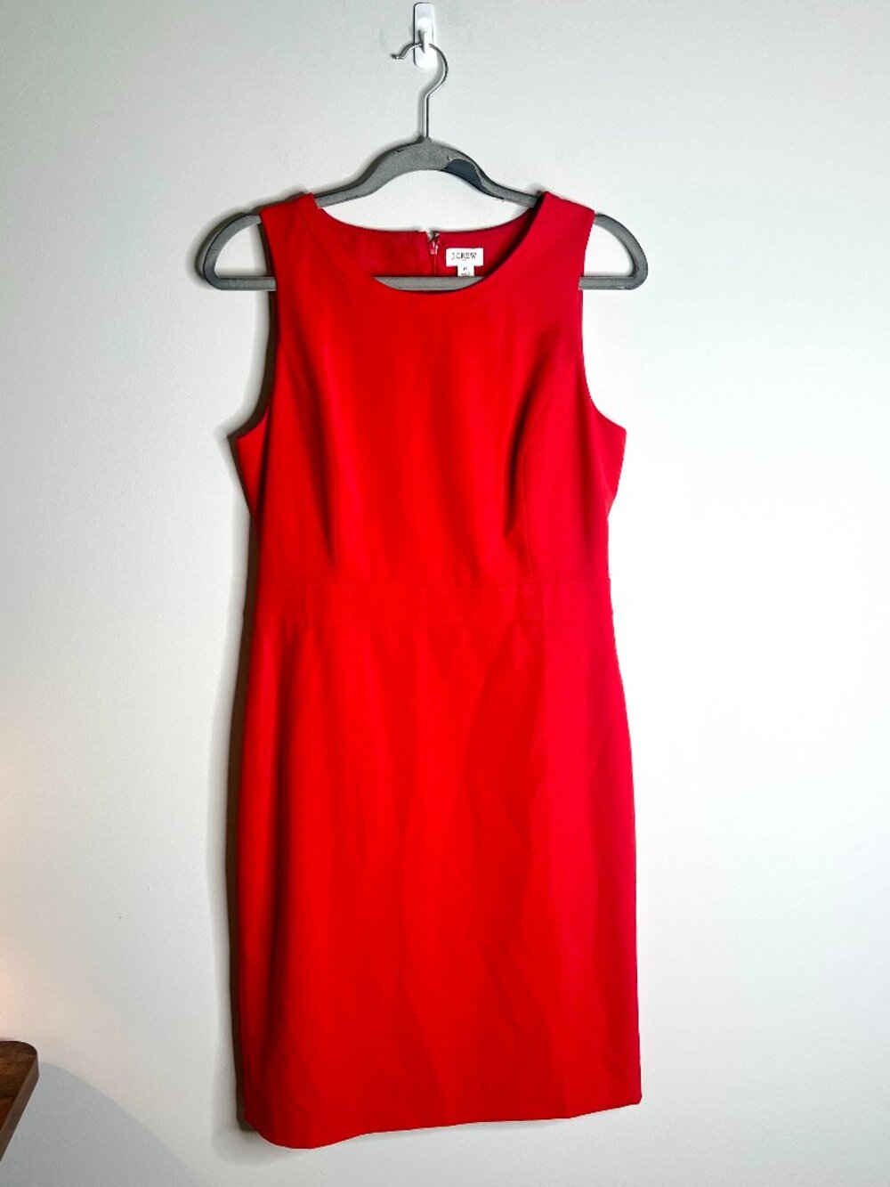 J. Crew Suiting Women's Sheath Dress Bright Red Modest Career Preppy Sz 6